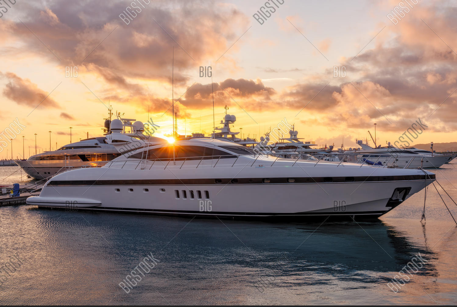 yachts in marina